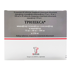 Изображение товара Трилекса набор таблеток покрыт.плен.об 75 мг+50 мг+100 мг и 150 мг 90 шт