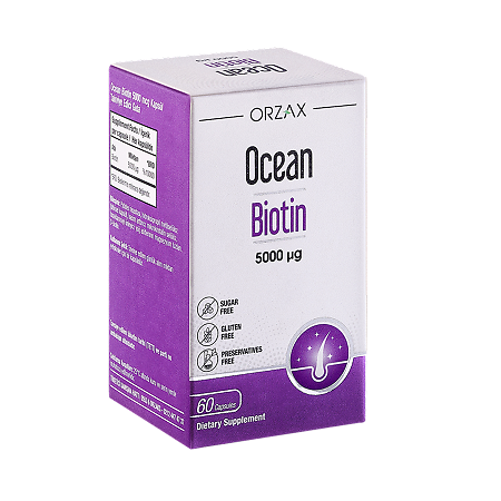 Орзакс (Orzax) Ocean Биотин 5000 мкг капсулы по 500 мг 60 шт