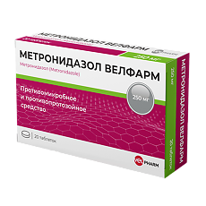 Изображение товара Метронидазол Велфарм таблетки 250 мг 20 шт