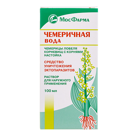 Чемеричная вода раствор для наружного применения 100 мл 1 шт