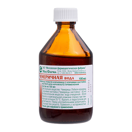 Чемеричная вода раствор для наружного применения 100 мл 1 шт