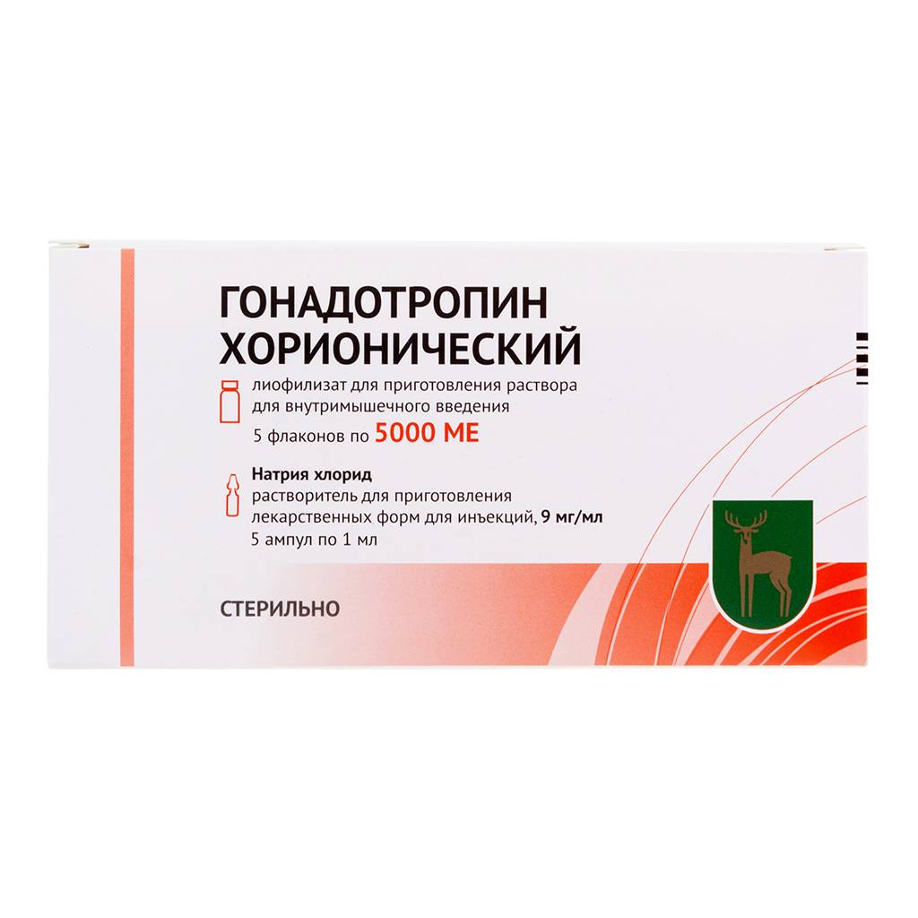Изображение товара Гонадотропин хорионический лиофилизат для раствора для в/м введения 5 шт + раствор 1 мл 5 шт Изображение товара Гонадотропин хорионический лиофилизат для раствора для в/м введения 5 шт + раствор 1 мл 5 шт