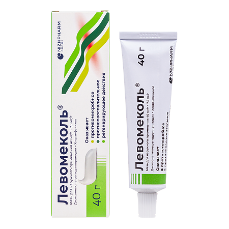 Левомеколь мазь для наружного применения 40 мг/г+7,5 мг/г 40 г 1 шт
