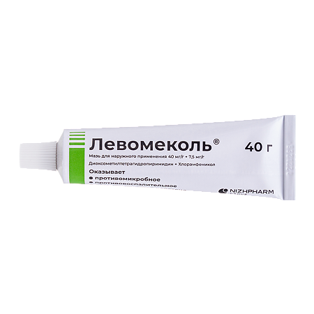 Левомеколь мазь для наружного применения 40 мг/г+7,5 мг/г 40 г 1 шт