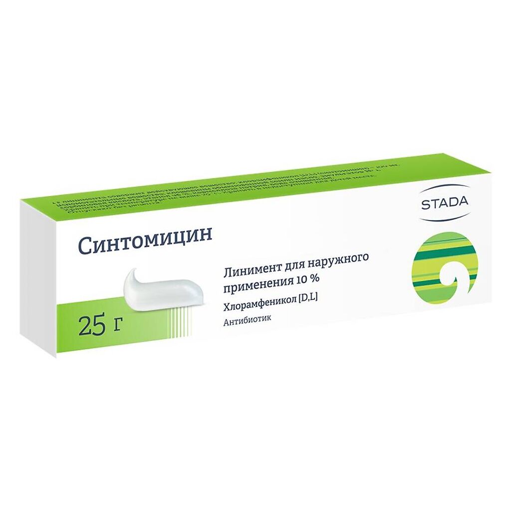 Синтомицин Линимент Для Наружного Применения 10 % 25 Г 1 Шт.
