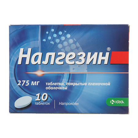 Налгезин таблетки покрыт.плен.об. 275 мг 10 шт