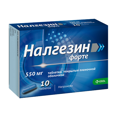 Налгезин форте таблетки покрыт.плен.об. 550 мг 10 шт