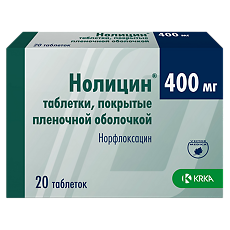 Изображение товара Нолицин таблетки покрыт.плен.об. 400 мг 20 шт