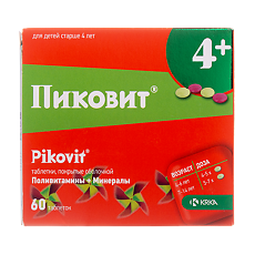 Купить Пиковит таблетки покрыт.об. 60 шт цена