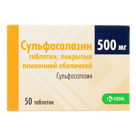 Сульфасалазин таблетки покрыт.плен.об. 500 мг 50 шт