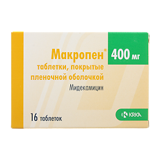 Купить Макропен таблетки покрыт.плен.об. 400 мг 16 шт цена