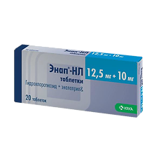 Купить Энап-НЛ таблетки 12,5 мг+10 мг  20 шт цена