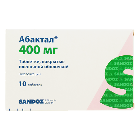 Абактал таблетки покрыт.плен.об. 400 мг 10 шт